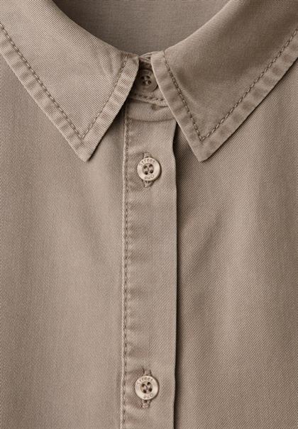 Hemdbluse im Washed-Look light terra mocha