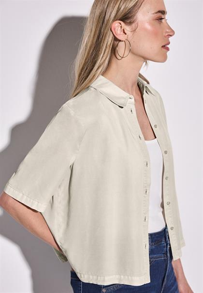 Hemdbluse im Washed-Look moonstone sand