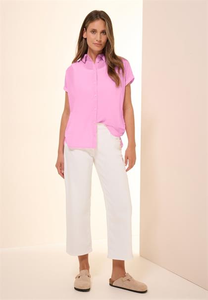 Hemdbluse in Unifarbe cherry blossom pink