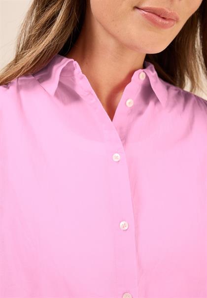 Hemdbluse in Unifarbe cherry blossom pink