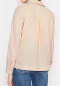 Hemdbluse in Unifarbe pearl beige