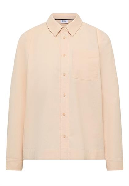 Hemdbluse in Unifarbe pearl beige