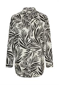 Hemdbluse mit Blumenprint aus Baumwolle aop