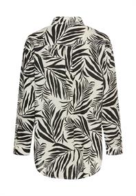 Hemdbluse mit Blumenprint aus Baumwolle aop