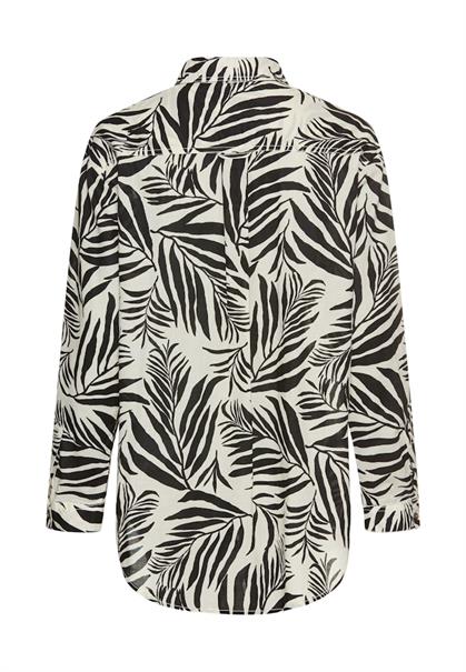 Hemdbluse mit Blumenprint aus Baumwolle aop
