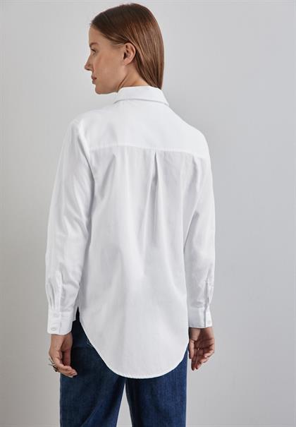 Hemdbluse mit Brusttaschen white