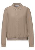 Hemdbluse mit Collegedetails light terra mocha