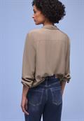 Hemdbluse mit Collegedetails light terra mocha