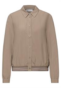 Hemdbluse mit Collegedetails light terra mocha