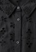 Hemdbluse mit Lochstickerei black