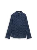 Hemdbluse mit Muster small blue wave print