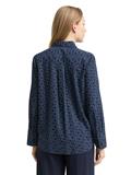 Hemdbluse mit Muster small blue wave print