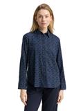 Hemdbluse mit Muster small blue wave print