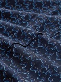 Hemdbluse mit Muster small blue wave print