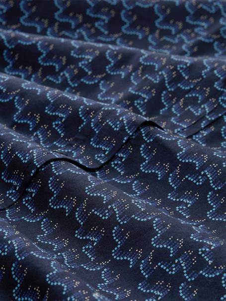 Hemdbluse mit Muster small blue wave print