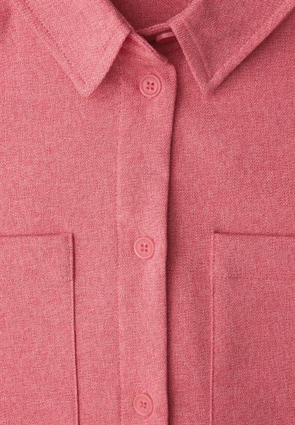 Hemdbluse mit Taschen striking coral mel.