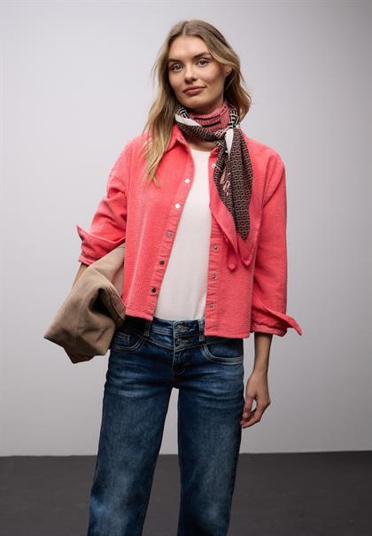 Hemdbluse striking coral