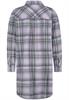 Hemdblusenkleid check: grey lilac-dusty green-anthracite grey