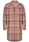 Hemdblusenkleid check: portobella brown-warm lilac-anthracite grey