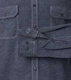 Hemdjacke blau