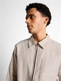 Hemdjacke mit Leinenanteil cashew beige chambray