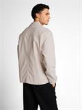 Hemdjacke mit Leinenanteil cashew beige chambray