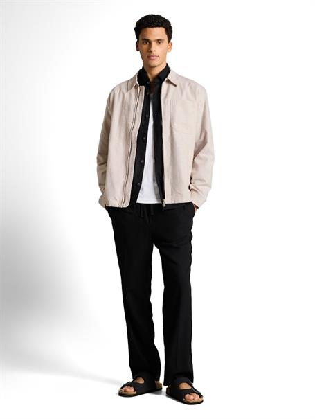 Hemdjacke mit Leinenanteil cashew beige chambray