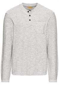 Henley Langarmshirt aus einem Baumwollmix dark navy
