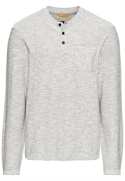 Henley Langarmshirt aus einem Baumwollmix dark navy