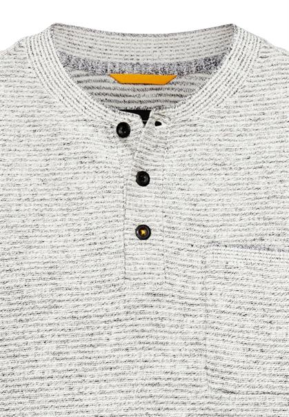 Henley Langarmshirt aus einem Baumwollmix dark navy