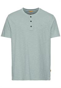 Henley-Shirt aus zertifiziertem Organic Cotton aqua green