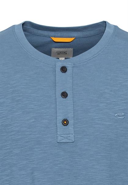 Henley-Shirt aus zertifiziertem Organic Cotton elemental blue