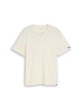 Henley T-Shirt mit Waffelstruktur gardenia white