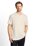 Henley T-Shirt mit Waffelstruktur gardenia white