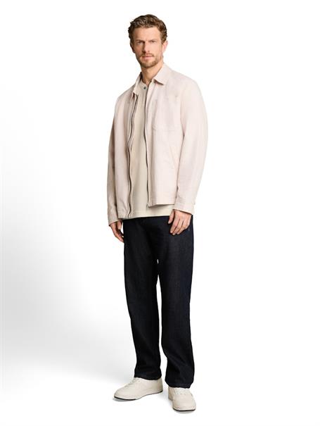 Henley T-Shirt mit Waffelstruktur gardenia white
