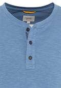 Henleyshirt aus zertifiziertem Organic Cotton elemental blue