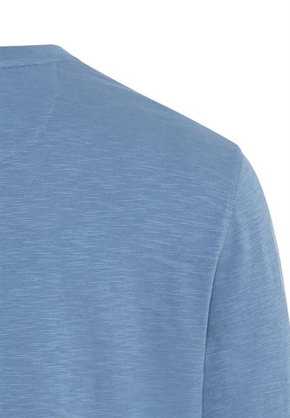 Henleyshirt aus zertifiziertem Organic Cotton elemental blue