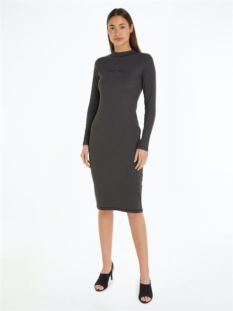 HERO MONOLOGO RIB LS DRESS washed black