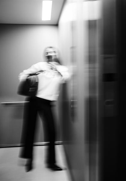 Herringbone Wide Leg Hose black