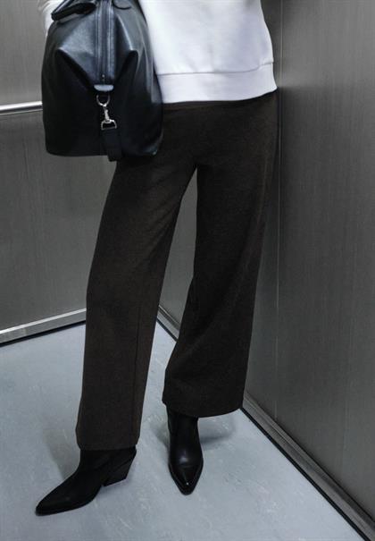 Herringbone Wide Leg Hose black