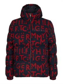 HIGH LOFT PRINTED JACKET tommy letters print