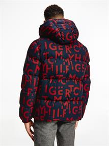 HIGH LOFT PRINTED JACKET tommy letters print