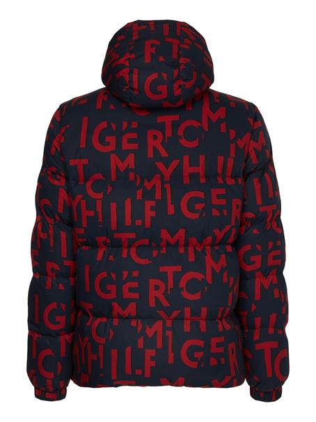 HIGH LOFT PRINTED JACKET tommy letters print