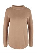 High Neck-Pullover braun