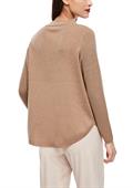 High Neck-Pullover braun