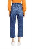 High-Rise-Jeans im Dad Fit mit passendem Gürtel blue medium washed