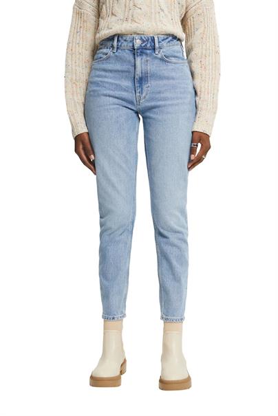 High-Rise-Jeans im Mom Fit blue light washed
