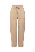 High-Rise-Pants im Jogger-Style in Strickqualität taupe