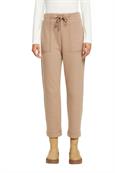 High-Rise-Pants im Jogger-Style in Strickqualität taupe
