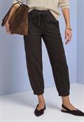 High Waist Barrel Leg Hose im Casual Fit black coffee
